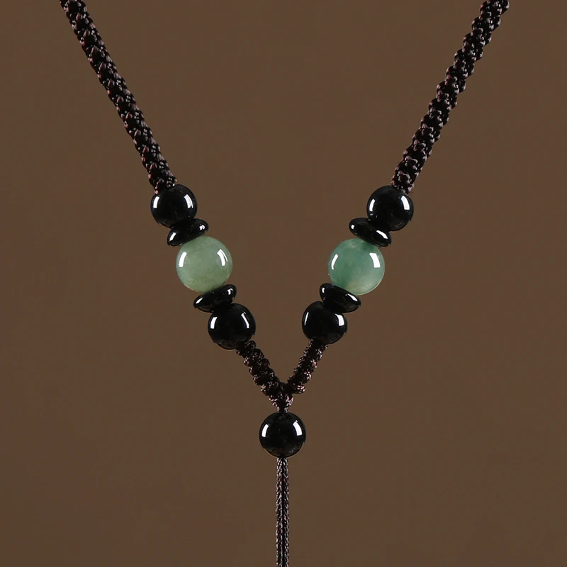 非金属布艺吊坠 玉吊坠挂绳男女平安扣无事牌玉石项链绳挂脖挂件