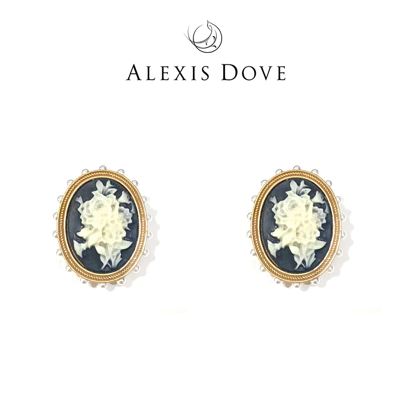 铜合金耳饰  欧美古埃及白玫瑰耳拍V