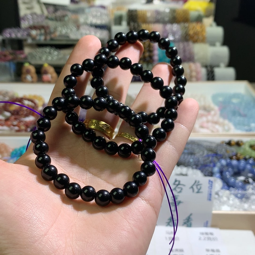 【闪购商品】水晶手链未镶嵌黑曜石8+