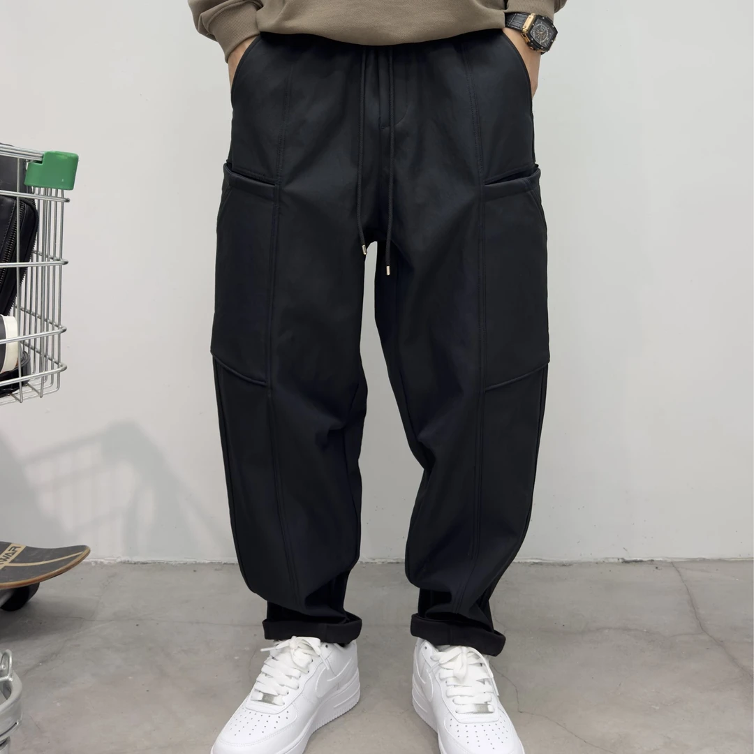 9559#加厚工装裤休闲裤运动直筒百搭工装裤时尚痞帅休闲运动裤