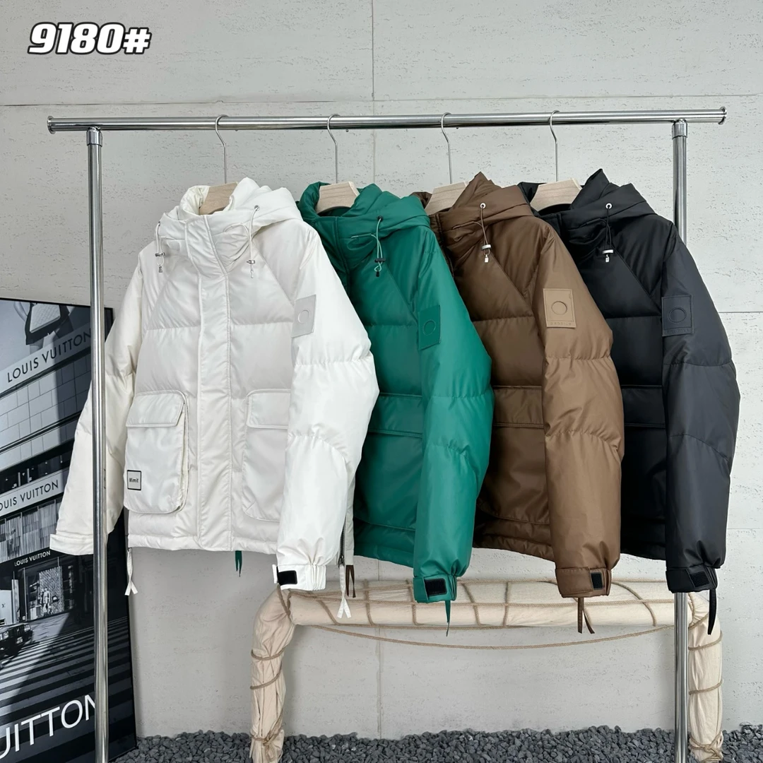 9180#情侣款短款宽松大码冬季加厚潮牌连帽羽服