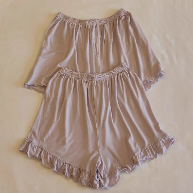 莫代尔睡裤女夏季2024薄款蕾丝花边安全打底裤秋冬季纯色家居短裤