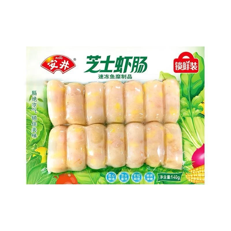 Anjoy/安井 芝士虾肠 140g/袋 火锅丸子烧烤食材