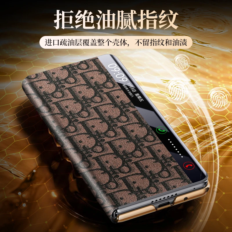 亲美壳适用华为matex5手机壳翻盖皮套x3典藏版智能视窗保护套轻奢