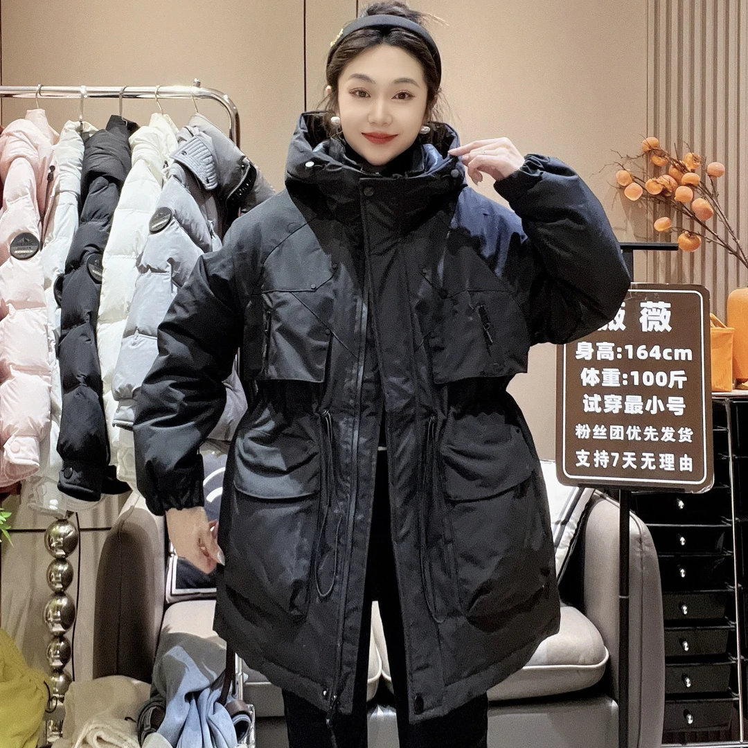 2025宠粉-冬季保暖可过冬加厚大派克棉服铁钉高定外套女款7917