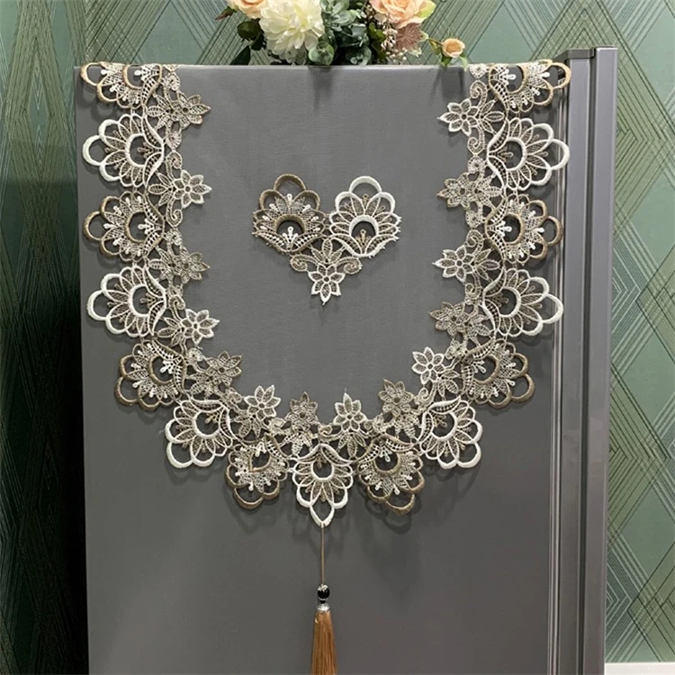 s798s（60x160cm椭圆）珞光纱网纱蕾丝冰箱洗衣机巾玛瑙灰