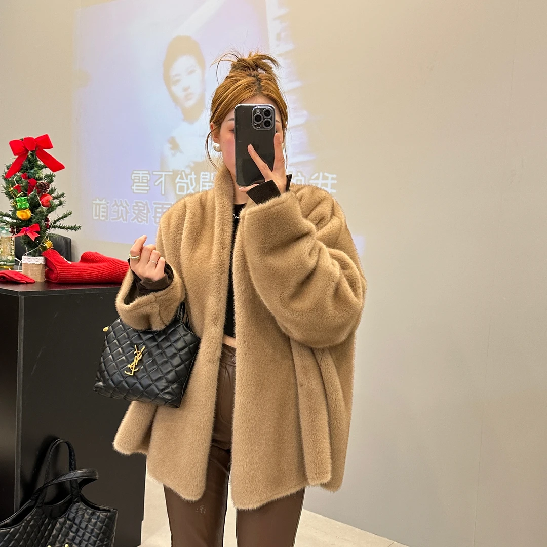 韩版东大门斗篷款加厚时尚立领气质百搭外套