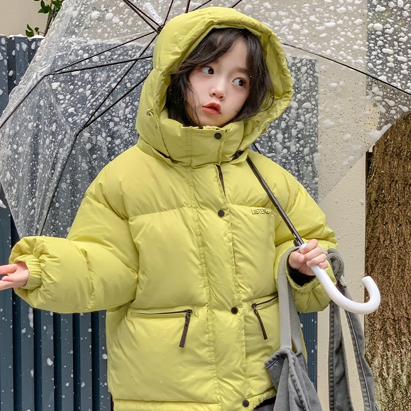 儿童羽绒服女2024新款男女宝宝中小童白鸭绒三防短款加厚外套