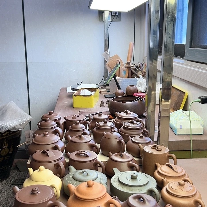 紫砂茶壶季*钧瑕疵的青段半手工明炉