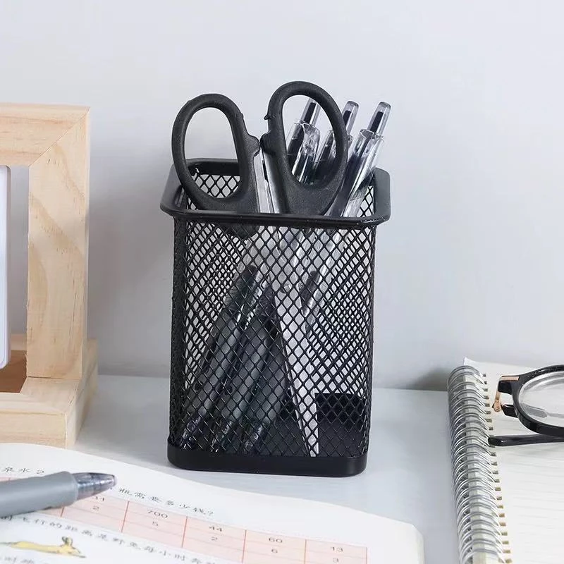 网格笔筒大容量装笔放笔学生文具笔座笔架收纳盒摆件办公用品笔桶