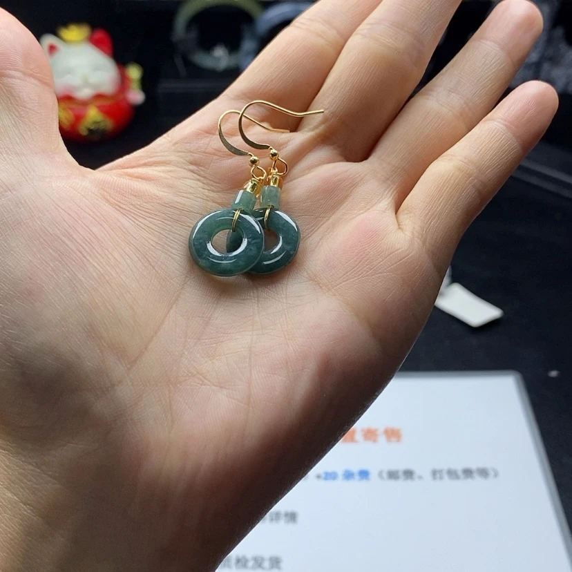 【闪购商品】翡翠耳饰未镶嵌