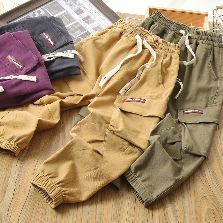 儿童束脚长裤时尚秋季休闲工装裤春秋2024新款男童酷24LVS668