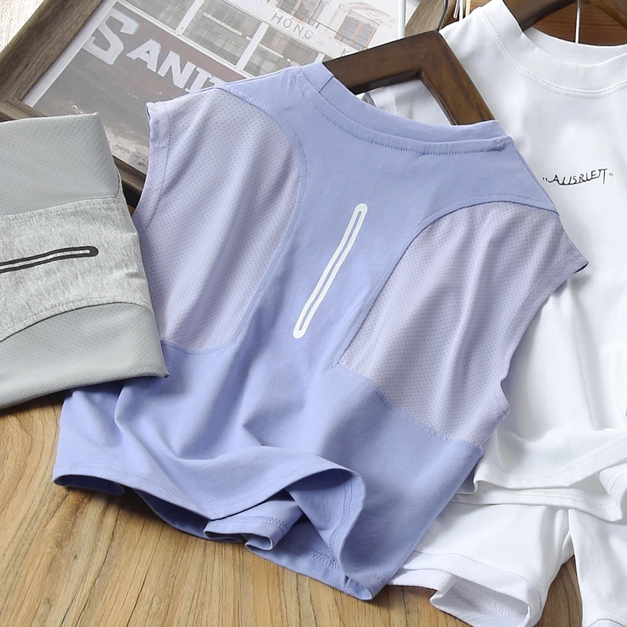 儿童夏季网眼拼接背心套装透气中大童洋气2024百搭休闲套装24XS75