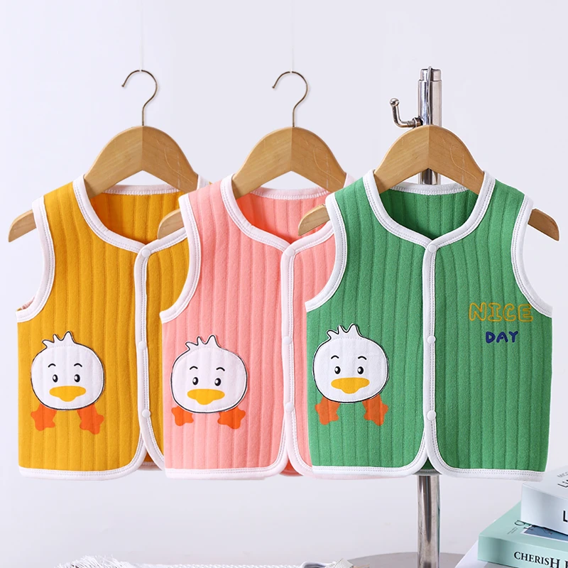 婴儿保暖马甲春秋季初生宝宝背心夹棉新生儿上衣冬装外穿秋冬