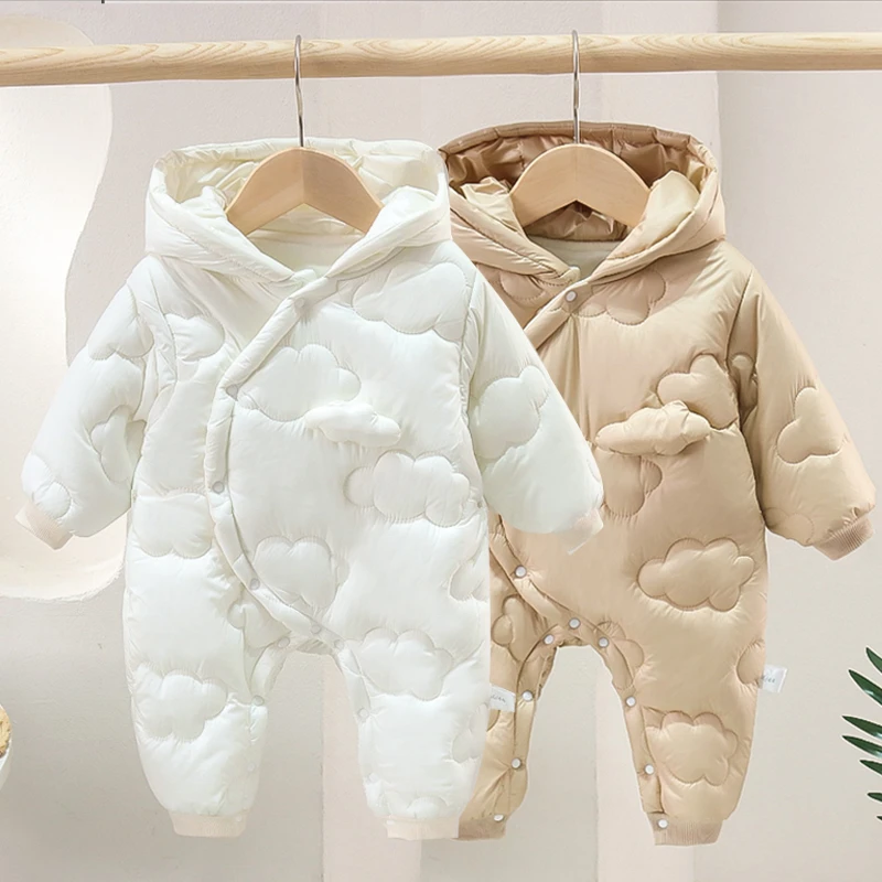 【上新】婴儿连体衣夹棉加厚外出服新生儿爬服宝宝衣服秋冬装棉服