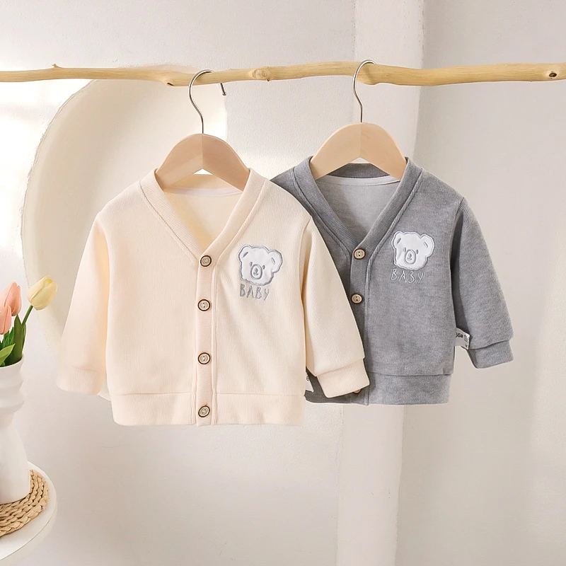 婴儿春季外套男宝宝春装女小童针织开衫上衣1岁3幼儿洋气童装