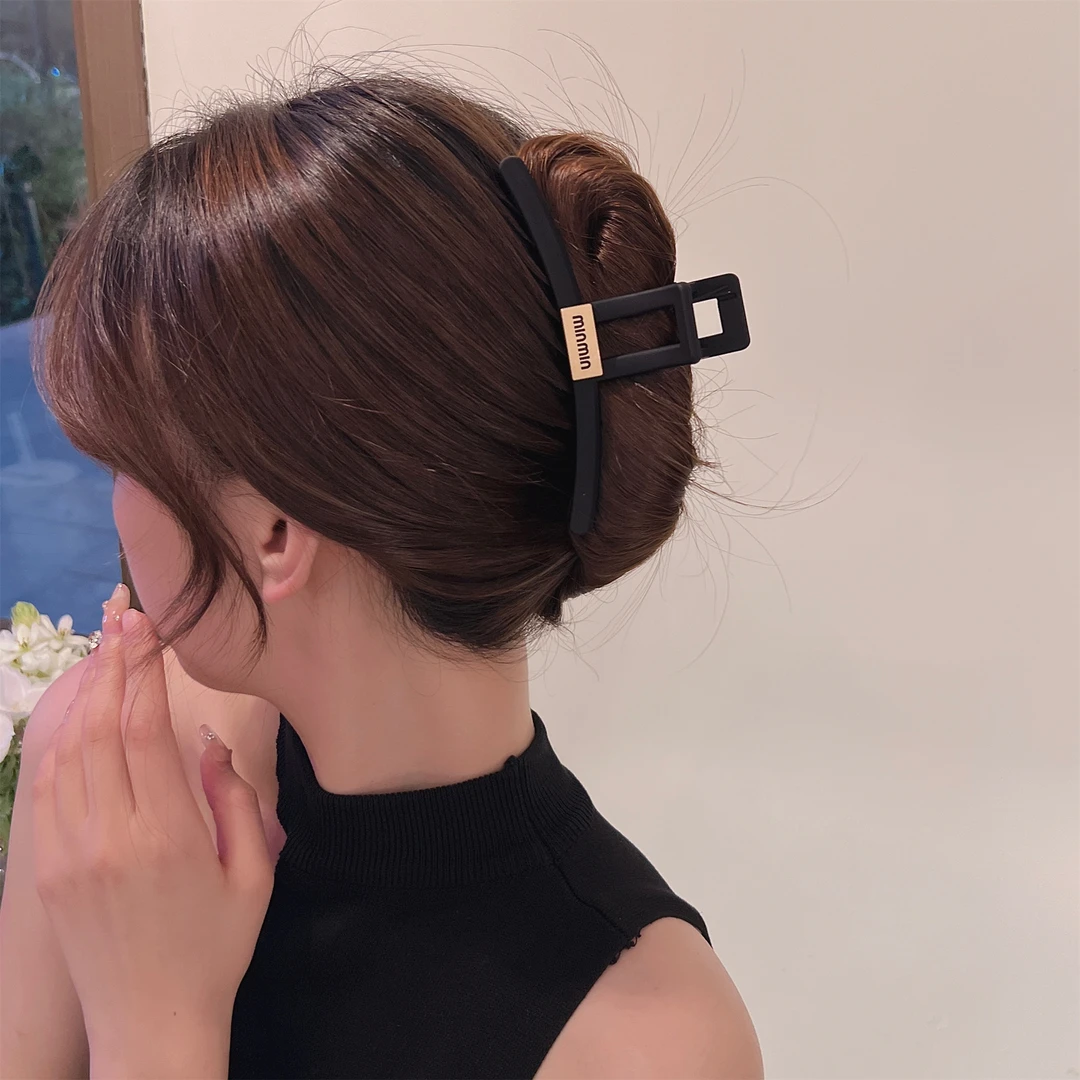 合金发饰 抓夹大号ins彩色鲨鱼夹高级感发夹女后脑勺新款头饰8567