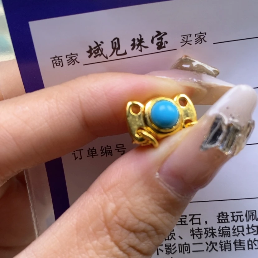 【闪购商品】绿松石颈饰足金镶嵌°****?