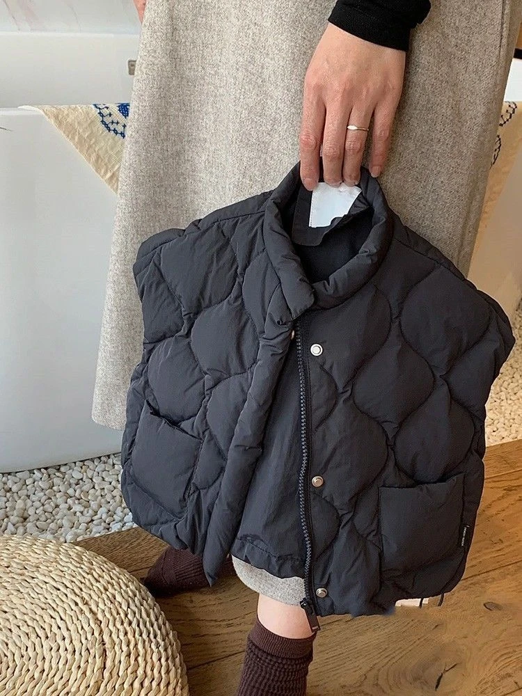 韩版童装男女童马夹外套秋冬季洋气儿童廓形外穿保暖坎肩马甲百搭