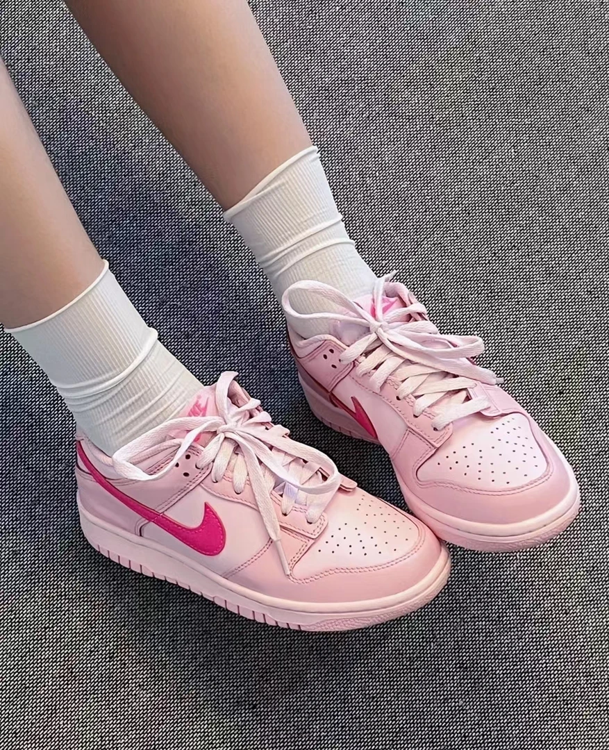 Nike耐克Dunk Low GS粉色 女款 潮流复古低帮休闲板鞋 DH9765-600
