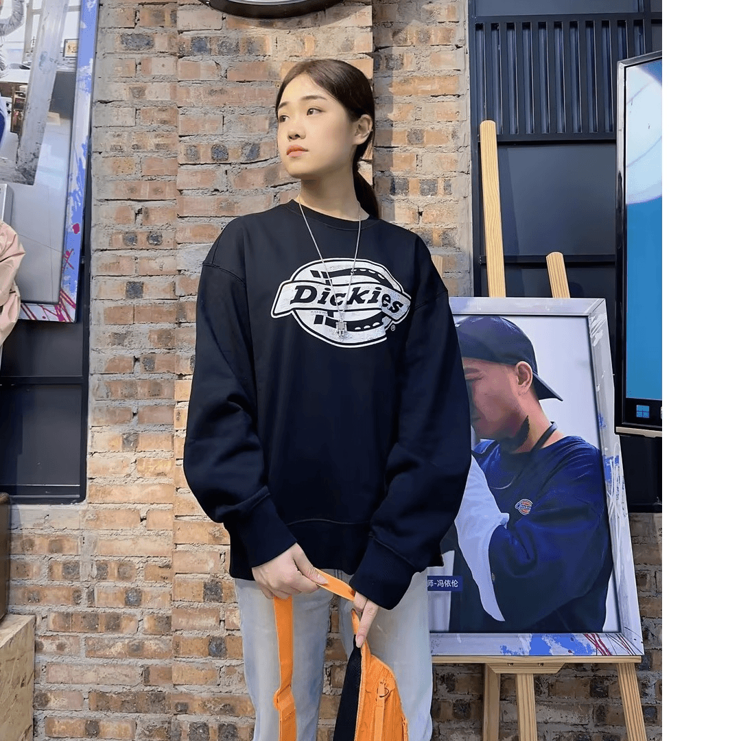 Dickies经典卫衣23秋冬新品印花毛圈卫衣休闲12594