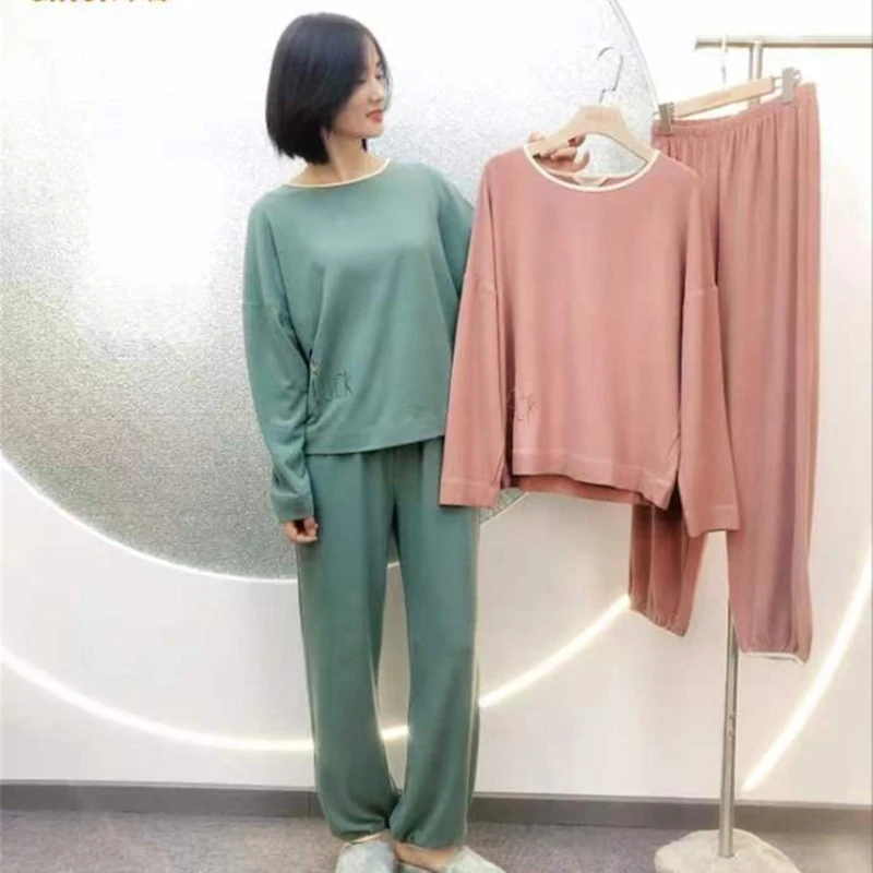 女士休闲长袖长裤春秋季家居服套装43374