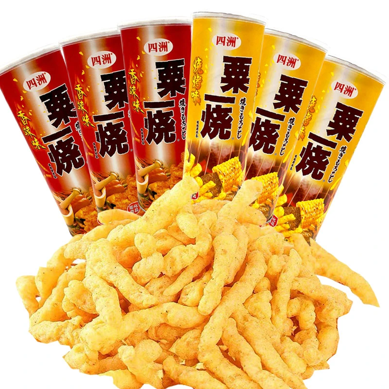 FOUR SEAS/四洲粟一烧85g罐装烧烤味香辣味玉米条网红零食小吃