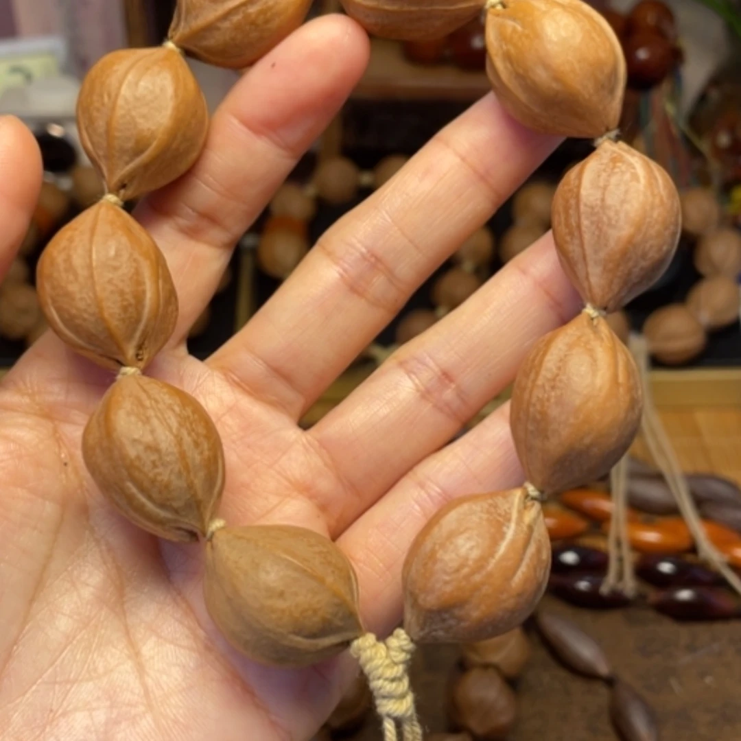 【闪购商品】橄榄核核雕梅林铁核2.0*2.7手串