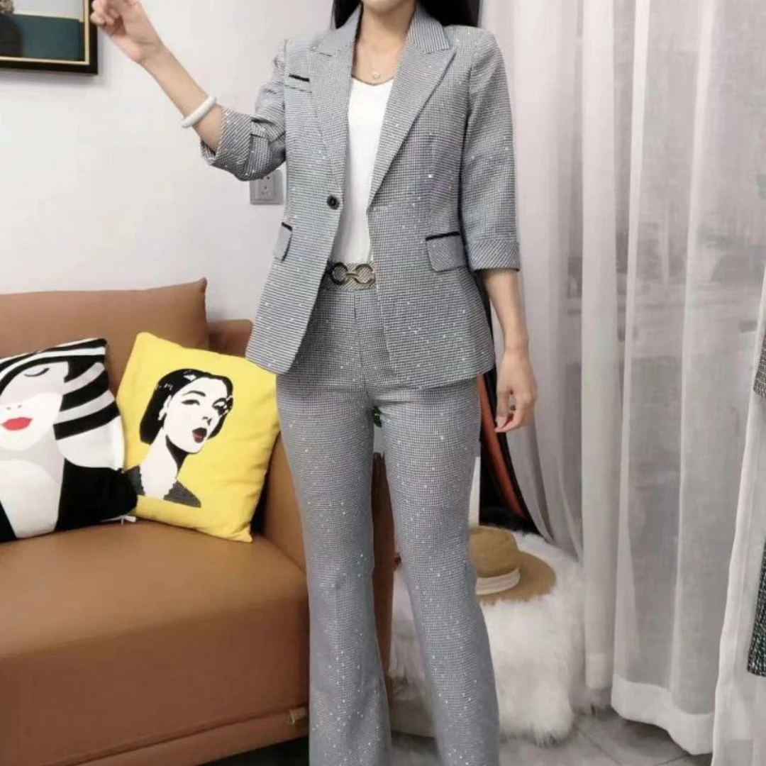 23863款上衣裤子短裤版套装初春新款气质时尚修身韩版显瘦网红