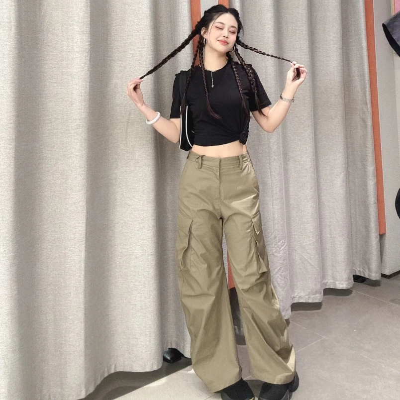 设计师品牌2024秋季新款高腰宽松简约百搭工装香蕉裤