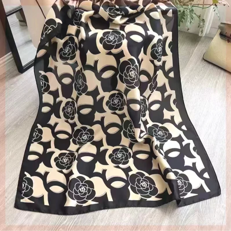 气质优雅黑白经典大山茶花180*90