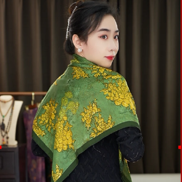 春暖花开90*90围巾