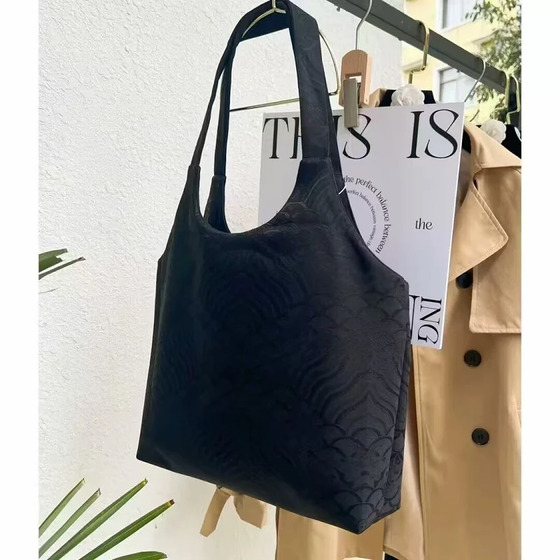 【雅兰】香云龙鳞纹提花老料女士重工拉链托特包手工高档提花