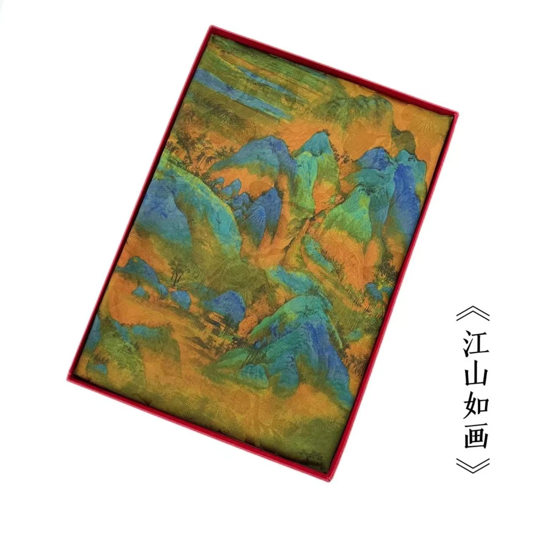丨江山如画丨香韵纱 花萝 提花 镂空 135方巾