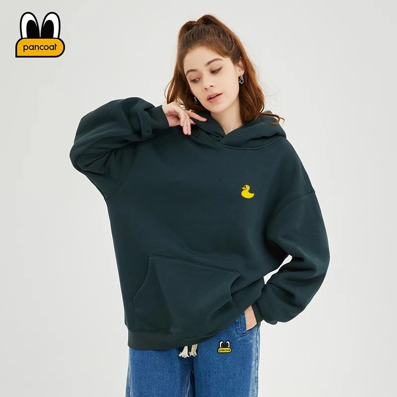 PANCOAT 专柜同款男女圆领连帽阔版宽松时尚百搭卫衣