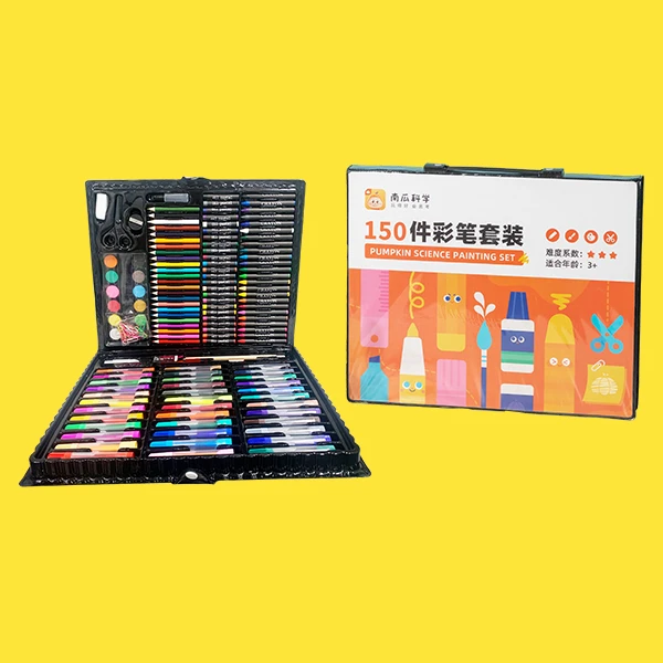 （赠品勿拍）斑马150色绘画套装 定制水彩笔  蜡笔 彩铅 流畅顺滑