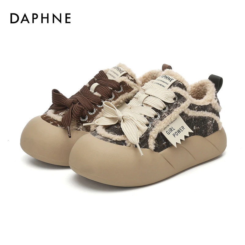 【妞妞旭鹏专属】达芙妮丑萌大头鞋新款休闲时尚运动复古百搭厚底鞋