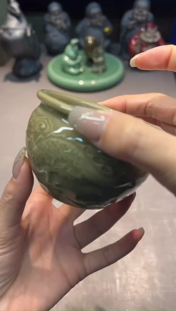 【闪购商品】瓷茶盏吴智新 龙纹 分水缸