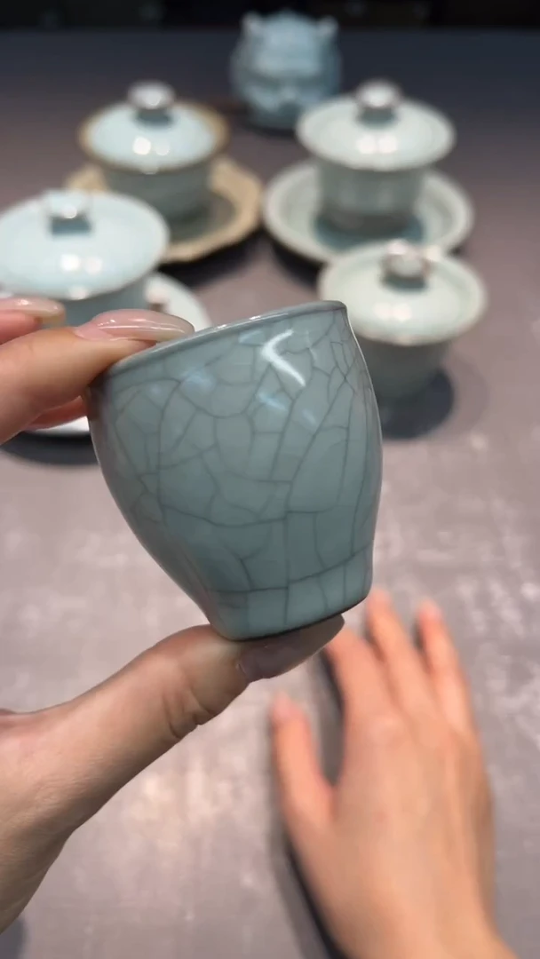 【闪购商品】程智强  天青 小岩茶杯 新款