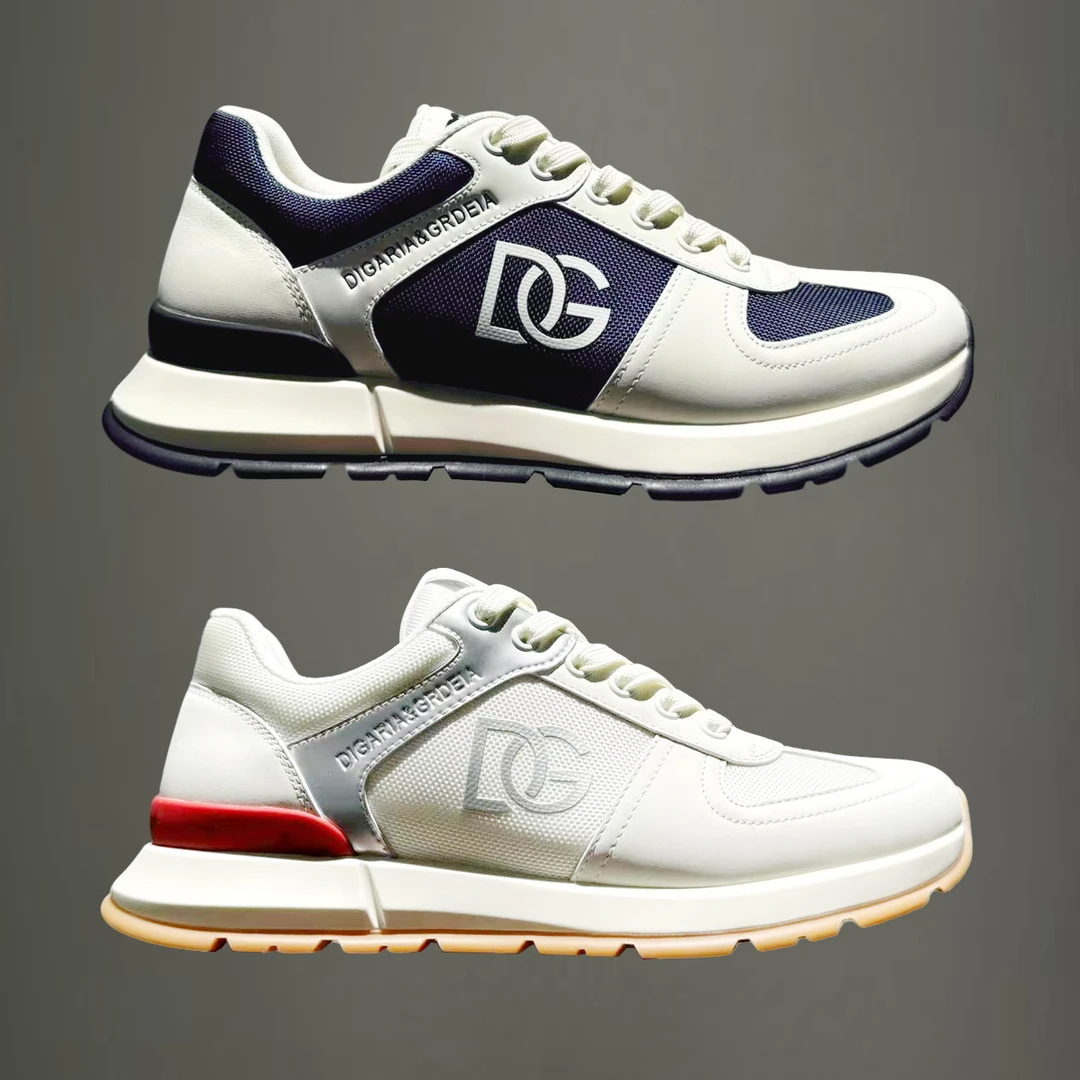 DIGARIA男士休闲鞋168春季新款男士时尚拼皮百搭休闲鞋真皮透气