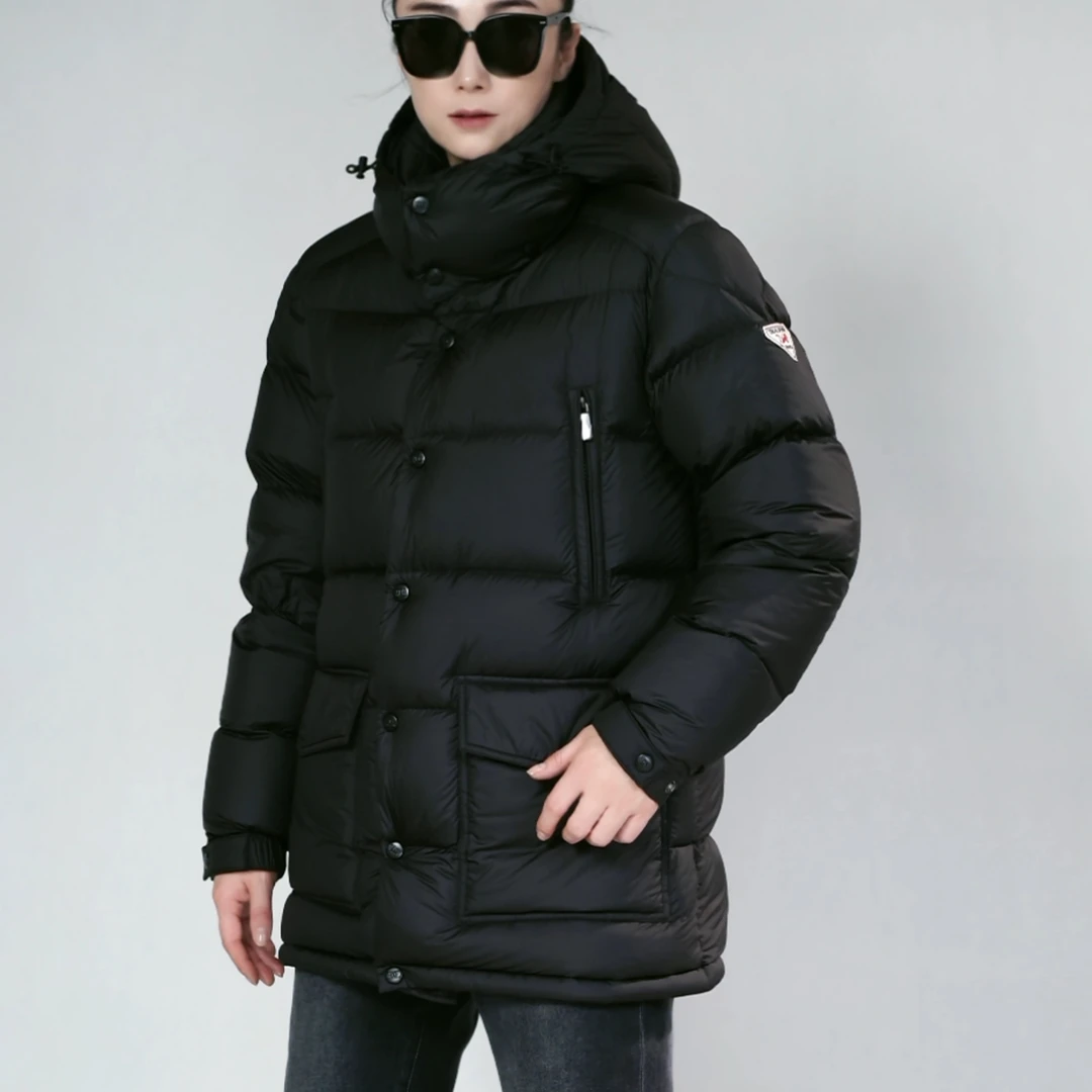 迪卡里奥费雷男士羽绒服5YR605冬款男装轻奢90白鸭绒羽绒服面包服