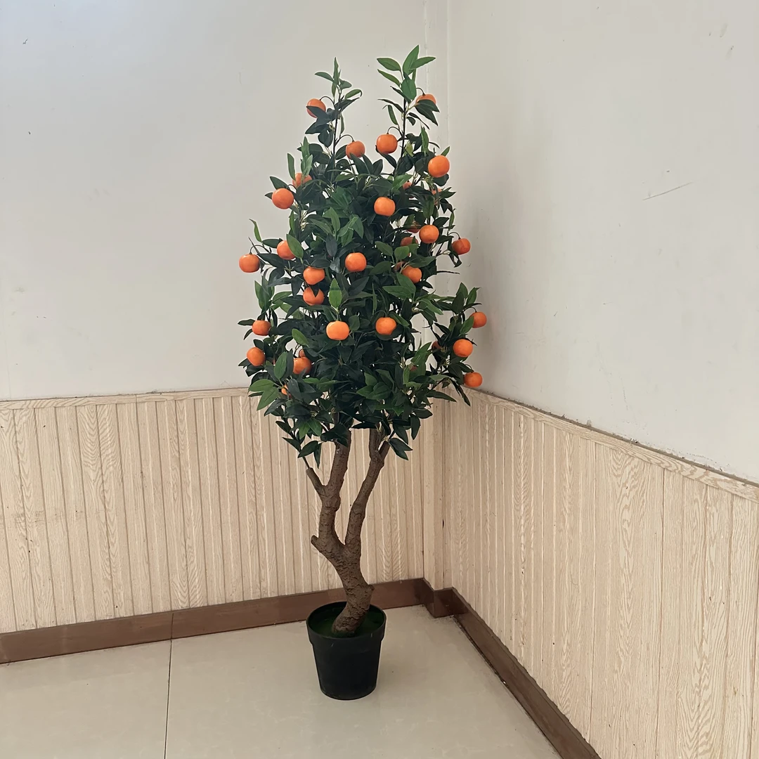 仿真桔子树轻奢造型摆放寓意阳台仿真室内植物盆景新年装饰品
