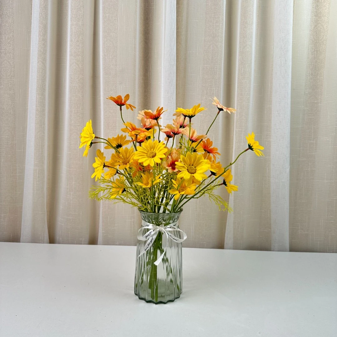 轻奢小雏菊仿真花立体精致布置花束高档高端客厅假花客厅摆件手工