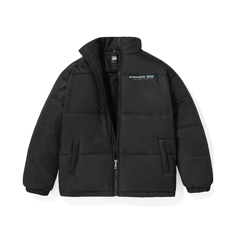 TVX潮牌卡通电视机字母印花情侣棉衣青年冬季拉链立领宽松 TVJ131