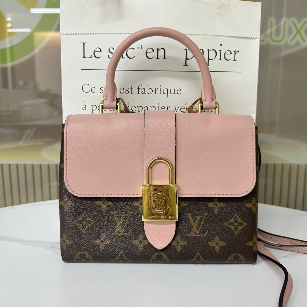 95新 LouisVuitton/路易威登 LV粉色锁头包/H1008