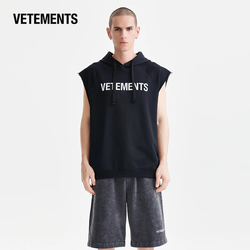 VETEMENTS明星同款潮流情侣装上衣宽松休闲无袖卫衣 63321320
