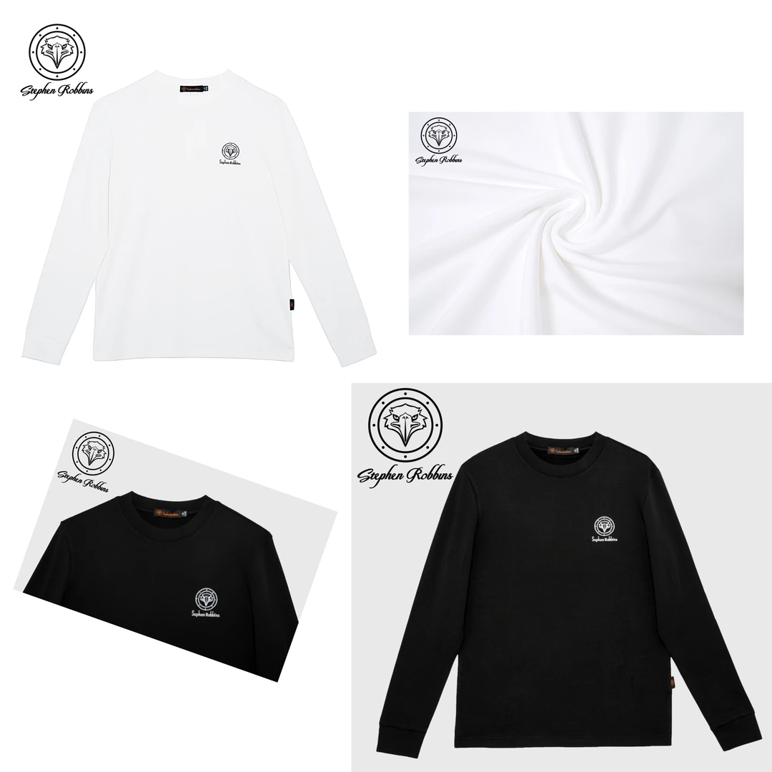 【欧洲名店】 Suphen Robbins鹰标百搭秋冬刺绣工艺男士体恤58391