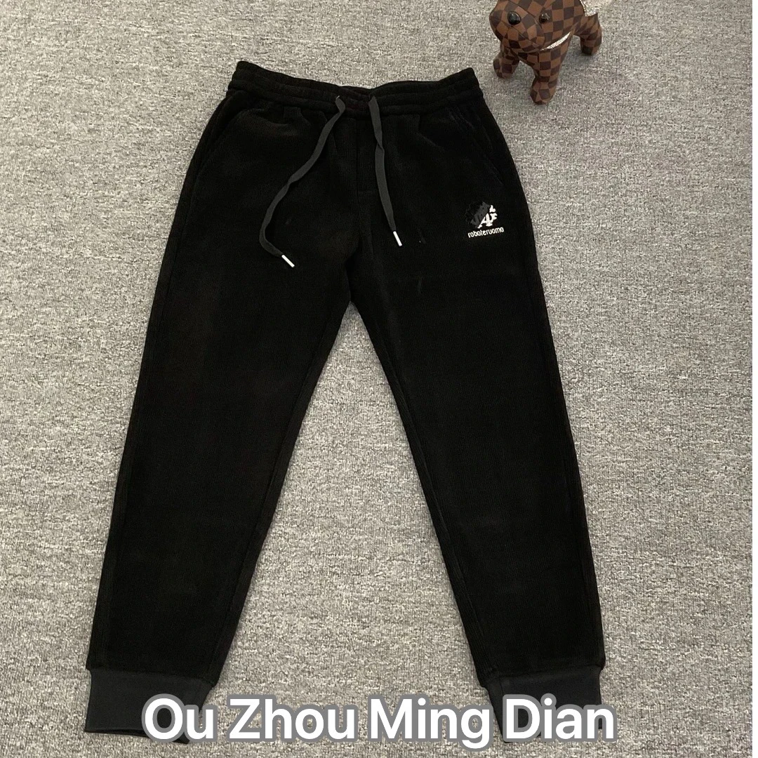 【欧洲名店】20198一条过冬加绒加厚百搭简约卫裤男士休闲裤
