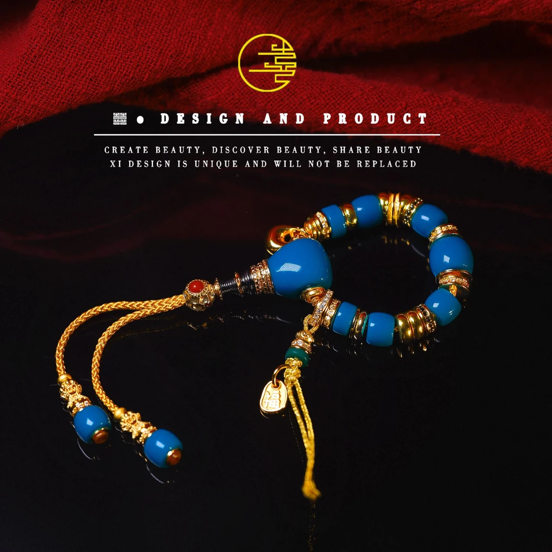 【囍设计出品】精工地狱色套装108配饰小众饰品民族风手工百搭