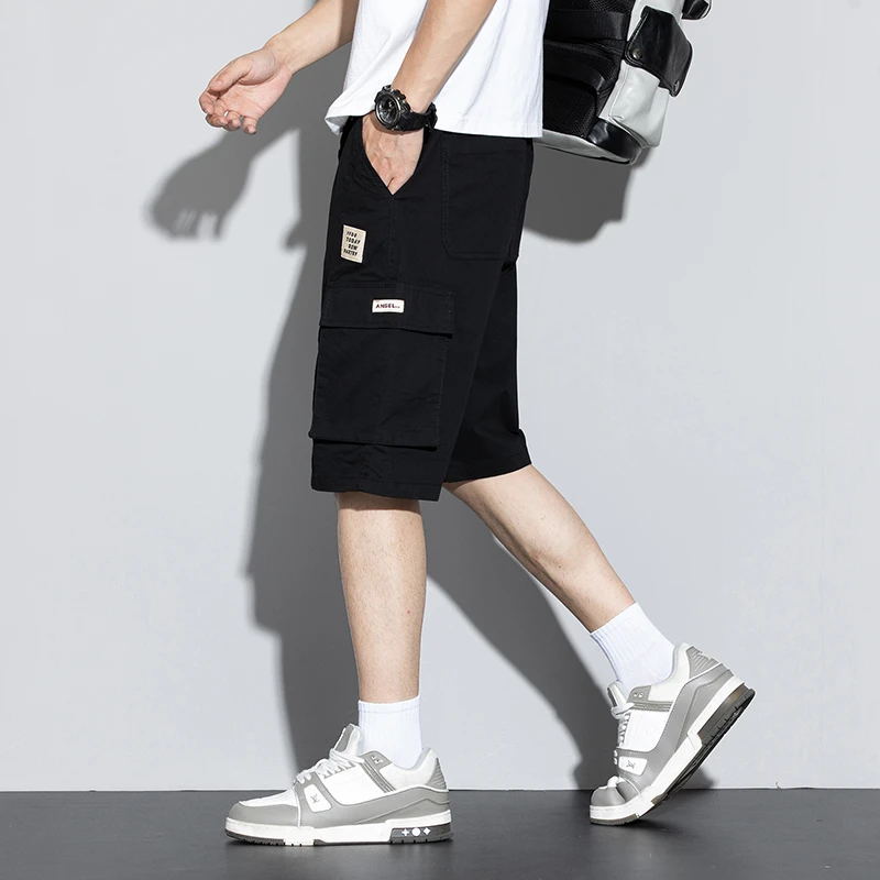 蓝空霸主多色工装短裤男2025春夏秋季新款高腰宽松5分直筒休闲裤